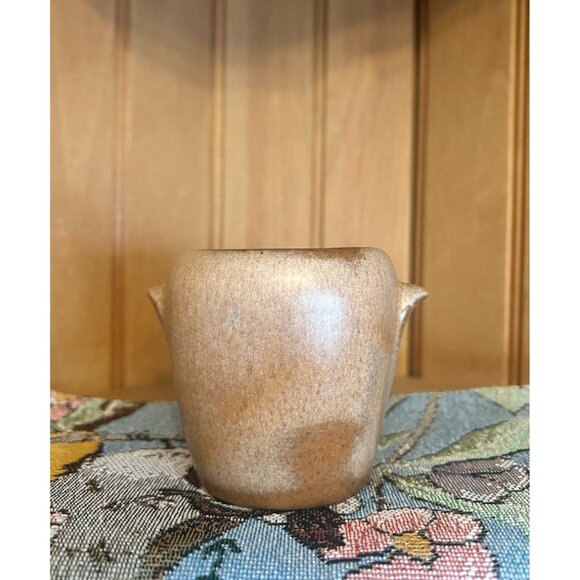 Vintage Frankoma Pottery Plainsman Mini Open Sugar Bowl Brown - Picture 1 of 7